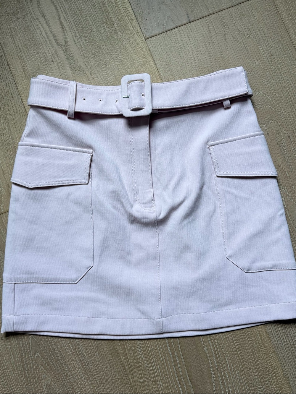 Express Pastel Pink Women's Mini Skirt with Waist Detail